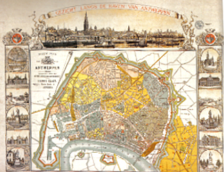 Map of Antwerp 1885